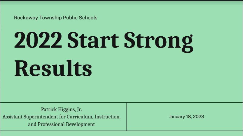 Start Strong 2022 Results Update