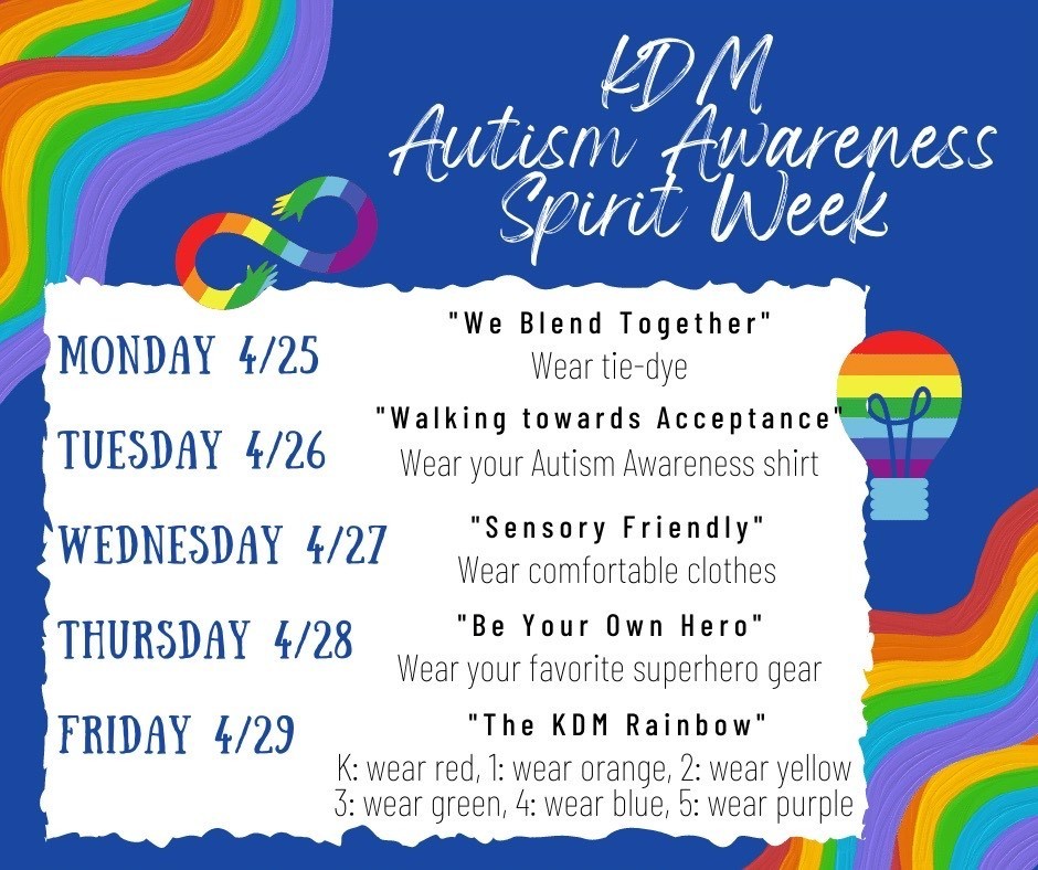 Autism Awareness spirit week!