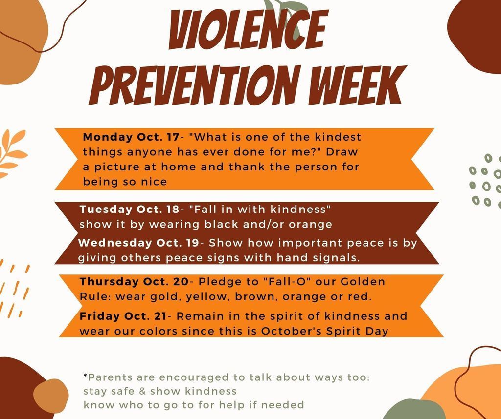 CA Dwyer School : Violence Prevention Week (October 17-21) #NoWallsNoLimits