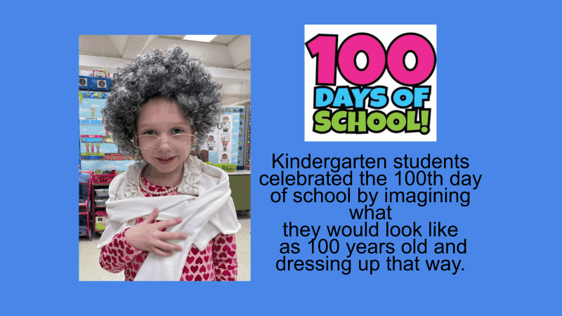100 days of school means that our Kindergarten students are imagining themselves as 100 years old. #NoWallsNoLimits #100thDayofSchool