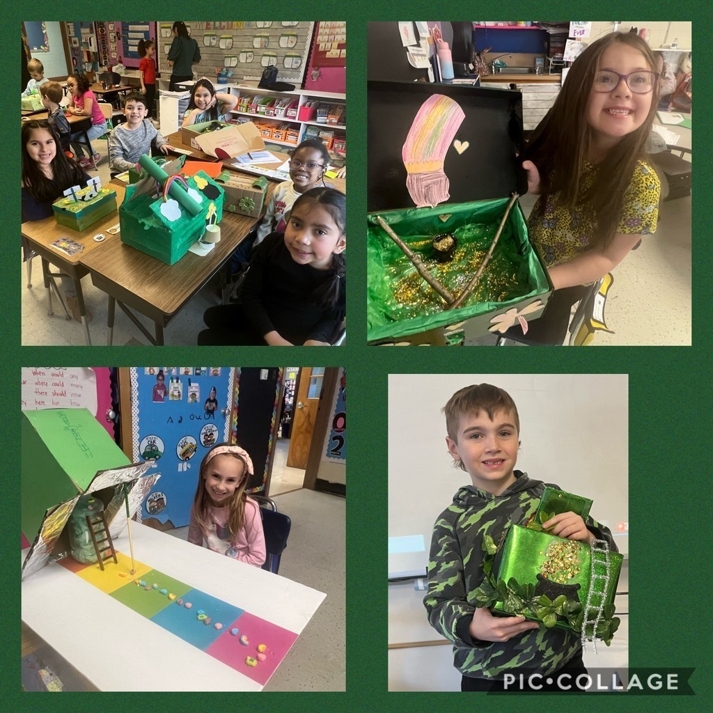 Just heard about the amazing traps grade 1 students set for those pesky leprechauns! Their creativity knows no bounds. Can't wait to see if they catch any. #StPatricksDay #LeprechaunTraps 